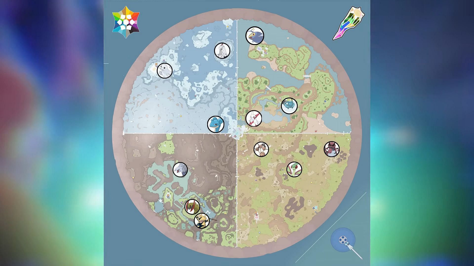 Certain creatures in Pokemon Scarlet and Violet: The Indigo Disk's Blueberry Academy drop Stellar Tera Shards (Image via Osirus/YouTube)